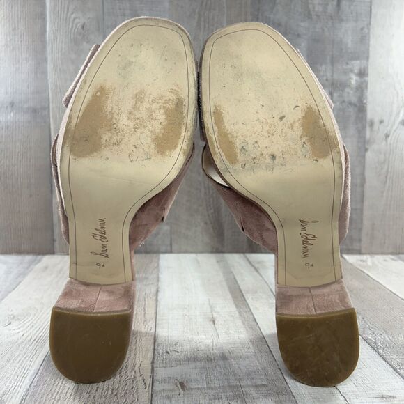 Sam Edelman Jayne Women's 9.5 Platform Block High Heel Sandals Suede Dusty Rose - Picture 11 of 12